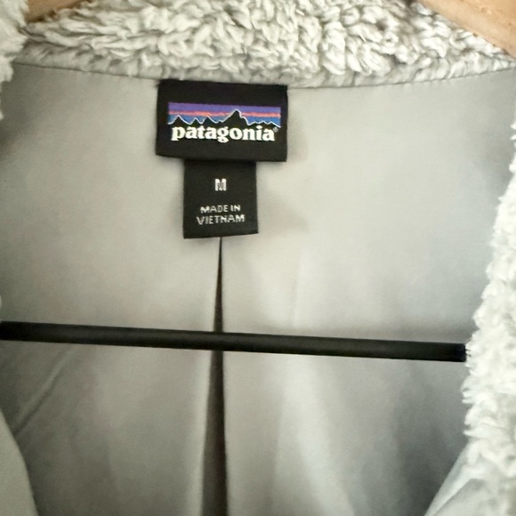 Patagonia Gatos Fleece Zip Up Vest in Light Gray Size M - Picture 2 of 4